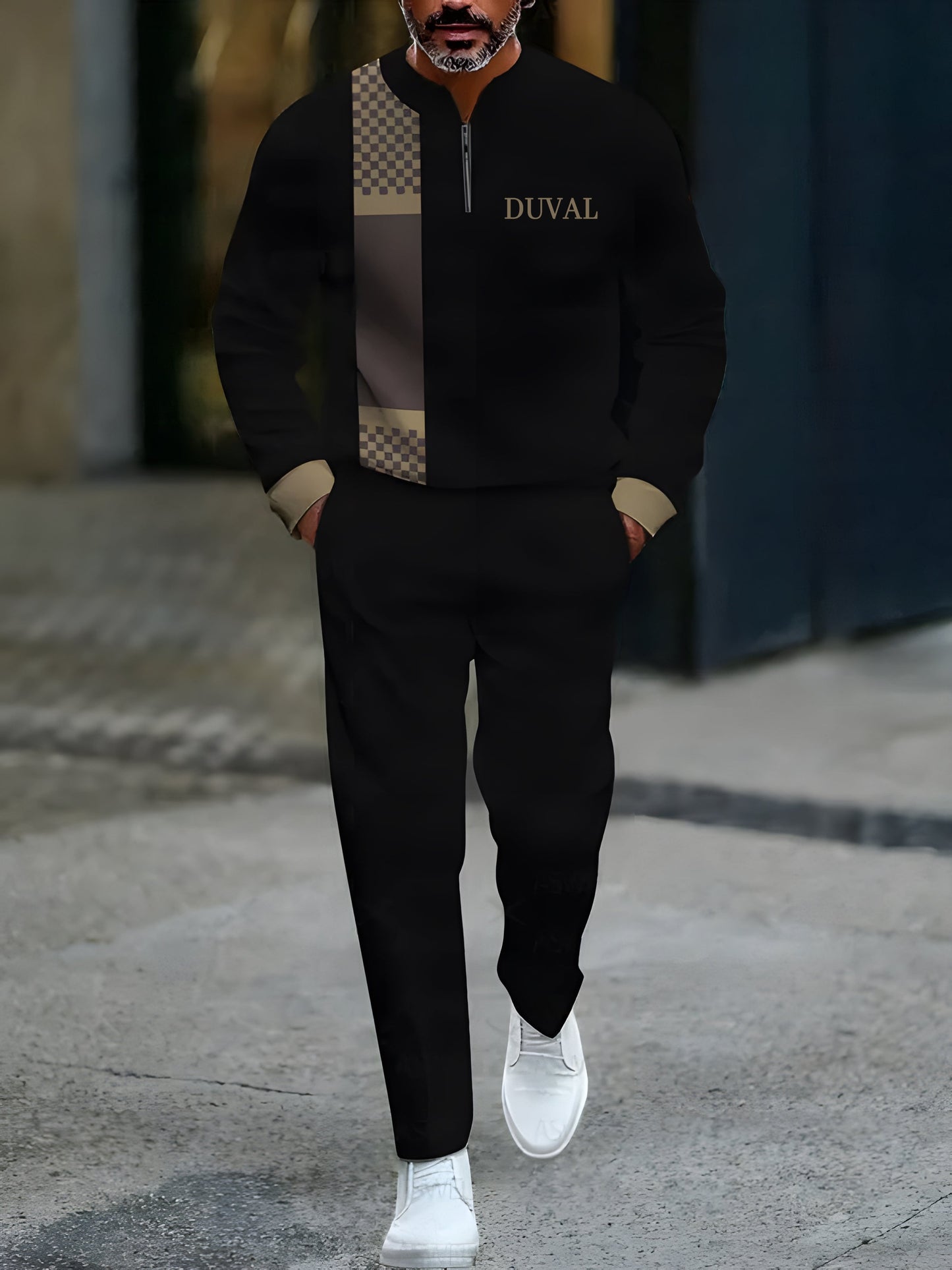 Long Sleeve Zipper Two-piece Set