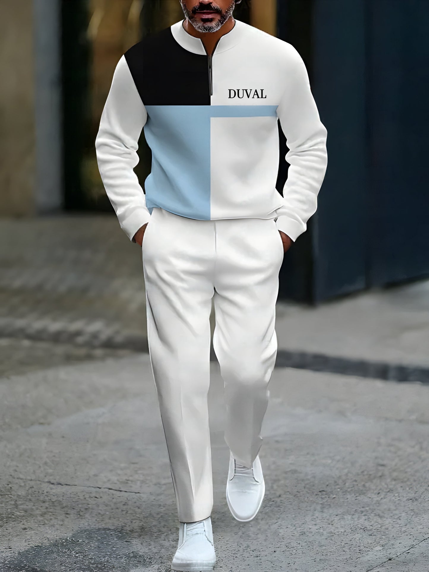 Long Sleeve Zipper Two-piece Set