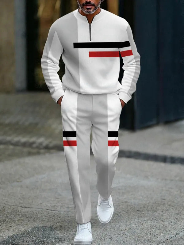 Long Sleeve Zipper Two-piece Set