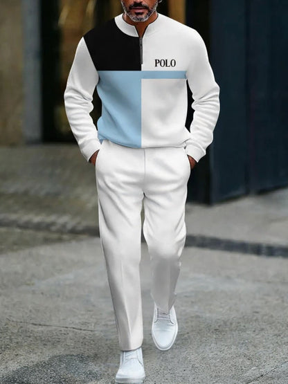 Long Sleeve Zipper Two-piece Set