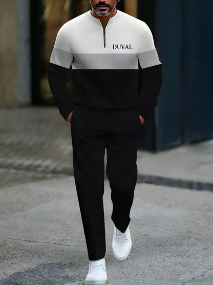 Long Sleeve Zipper Two-piece Set